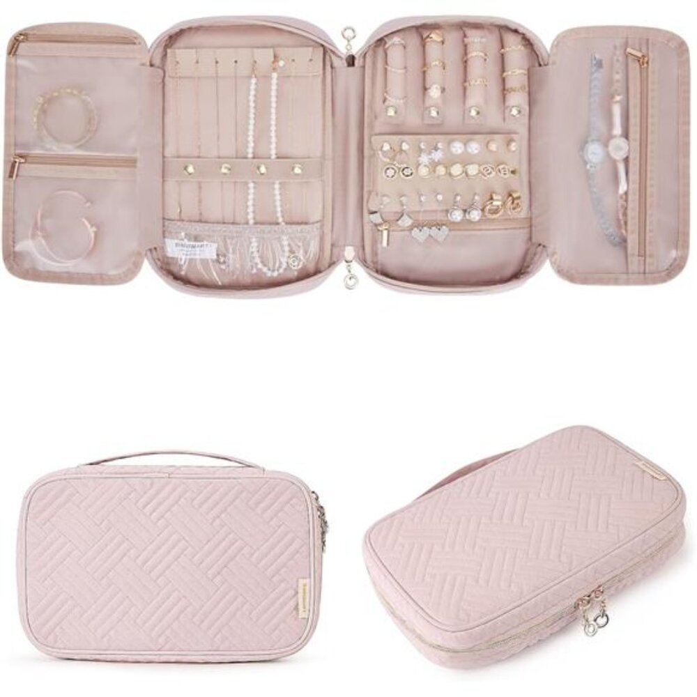 Jewelry Organizer Case Large Travel Jewelry Storage Bag for Necklace, Earrings,